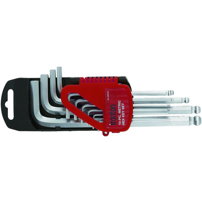 10 Pieces CRV Long Reach Ball End Hex Key Set