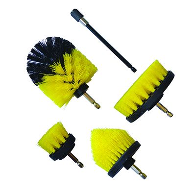 5 Pieces Medium Polypropylene Bristle Brush Cleaning Set