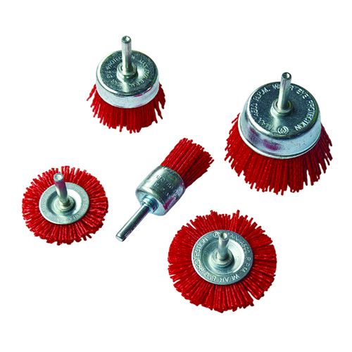 5 Pieces Nylon Filament Abrasive Wire Brush Wheel & Cup Brush Set