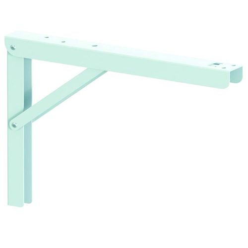 White Heavy-Duty Folding Shelf Bracket