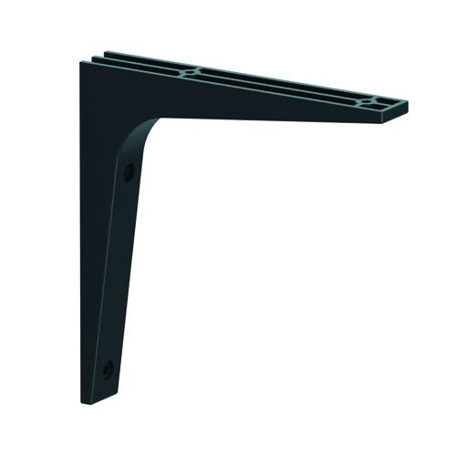 7" Black Light-Duty Plastic Shelf Bracket