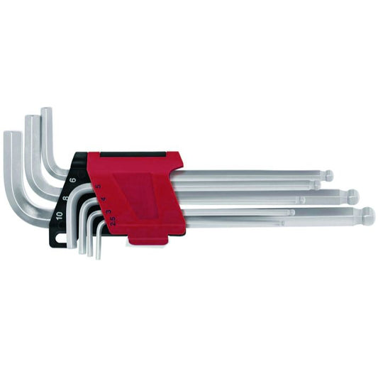 7 Pieces CRV Long Reach Ball End Hex Key Set