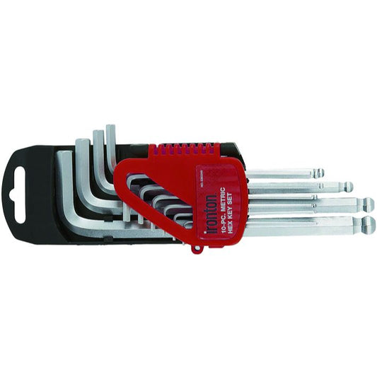 10 Pieces CRV Long Reach Ball End Hex Key Set