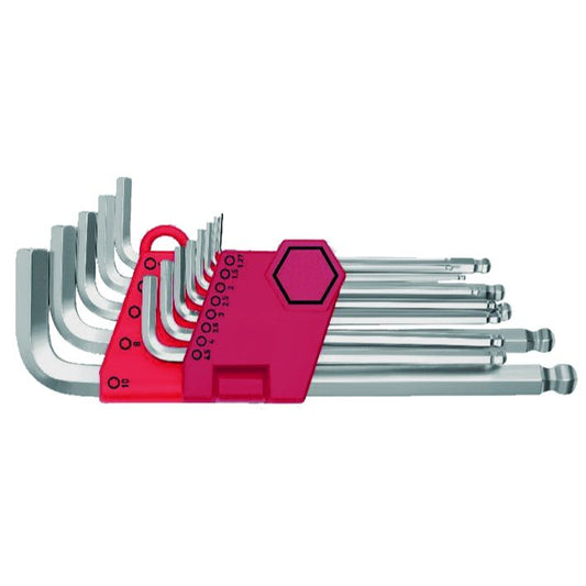 13 Pieces CRV Long Reach Ball End Hex Key Set